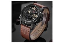 NaviForce Digital/Analog Dual Time Luxury Brown Watch (NF9095)