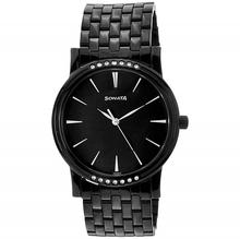 Sonata Analog Black Dial Men's Watch - 77001SM01A