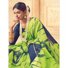 Stylee Lifestyle Green Kota Silk Printed Saree (1688)