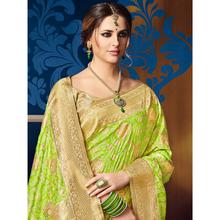 Stylee Lifestyle Blue Banarsi Silk Jacqaurd Saree (1385)