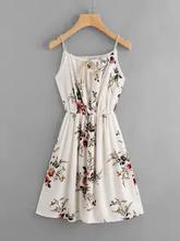 Floral Print Self Tie Cami Dress