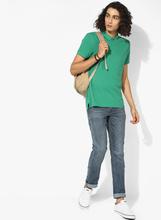 Levi’s Green Solid Regular Fit Polo T-Shirt