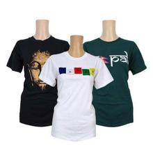 Pack Of 3 Printed 100% Cotton T-Shirt For Women- Black/White/Green