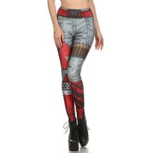 Multicolor Steampunk Retro Comic Cosplay Leggings For Women