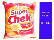 Super Chek Polyshine Detergent Powder- 1 KG, Orange fresh.