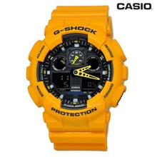 Casio G-Shock Yellow Analog Digital Watch For Men (GA-100A-9ADR)