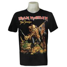 Black Half Sleeve Iron Maiden The Trooper Printed  T-Shirt For Men