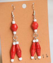 Handmade Paper 2 step Drop earring