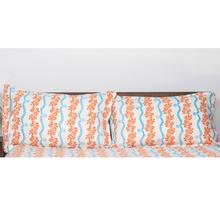 Kaapa Blue And Orange Lines Set Of 2 Pillow Covers Only