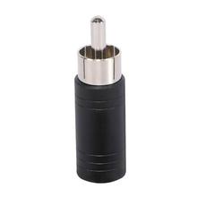 Rca male plug to 1/8 3.5mm Female jack audio adapter.