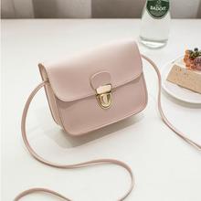 Metal Style Buckle Retro Messenger Bag for Women (Pink 41001281)