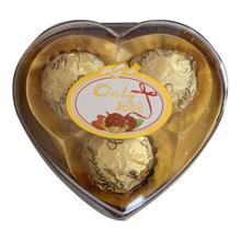 Only Love Chocolate 3 Pcs Heart Golden 38 gm