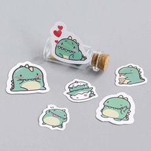 40 PCS Creative Little Dragon Green Paper Sticker Decoration