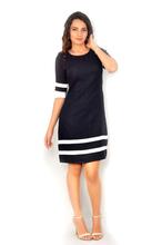 Bella Jones Linen Dress with Contrast Bands For Women