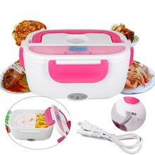 2 In 1 Electric Heating Lunch Box 40 W With Spoon And Two Compartments Food Warmer Food Heater