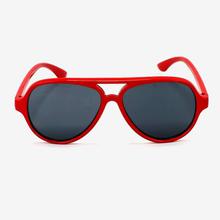 Black Lens Aviator Sunglass For Kids - Red