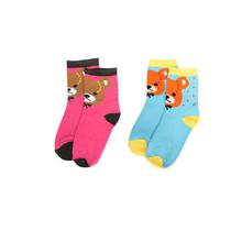 Combo Of 2 Pair Printed Socks For Kids -Pink/Red