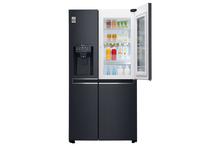 668L Matt Black Side-by-Side Refrigerator