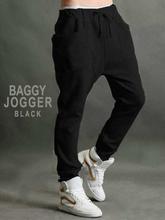 Black Warm Fleece Baggy Joggers Winter-Wear