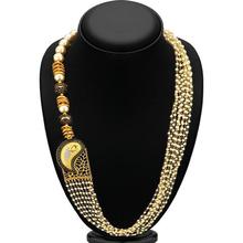 Sukkhi Stylish Multi String Pearl Gold Plated Necklace Set