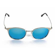 Grey/Royal Blue Metal Sunglasses For Women