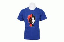 Blue 'Buddha' Hand-Embroidered Unisex T-Shirt