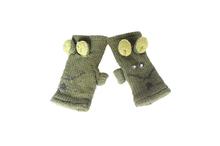 Green Felt Wrist Warmer Gloves - Unisex