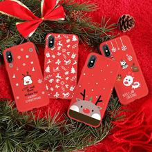 Christmas Tree Santa Claus Pattern Phone Case For iPhone Xs Max Xr Silicone TPU Case  For iPhone 6 6s 7 8 Plus X Back Cover Capa