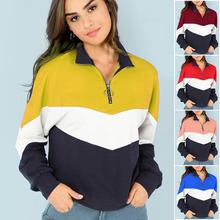 CHINA SALE-   Women's stand-up collar color-blocking