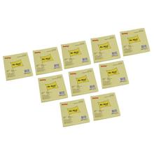 Pack Of 10 Re-Stick Notes - Yellow