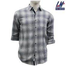 KILOMETER Grey/White Checkered Shirt For Men