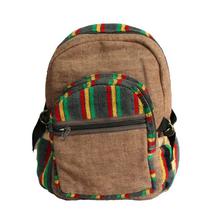 Brown Hemp Front Pocket Backpack- Unisex