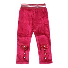 Velvet Bow Design Pants For Girls