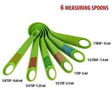 Hokipo Plastic Measuring Cups And Spoon Set With Ring Holder, 12 Piece