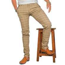 Virjeans Stretchable Cotton Check Chinos Pant for Men (VJC 713) Cream