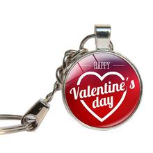 Valentine Day Keychain Glass Cabochon Girlfriend Gifts