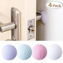 4 Pcs Set Wall Bumper Protector Self Adhesive Door Knob Wall Guards Stoppers Random color