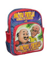 Red and Blue Motu Patlu School Backpack for Boys