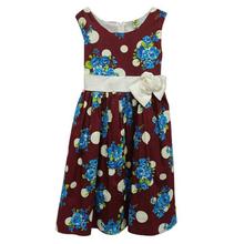 Multicolored Floral Printed Frock For Girls