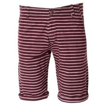 Men's Maroon Striped Shorts