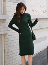 Woolen Dress For Women-Green