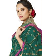 Stylee Lifestyle Green Banarasi Silk Jacquard Saree - 2319