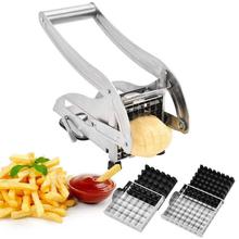 Potato Cutter Slicer Stainless Steel French Fry Chopper with 2 Blades for Vegetable