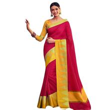 Stylee Lifestyle Red Banarasi Silk Jacquard Saree (1801)