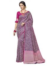 Stylee Lifestyle Purple Banarasi Jacquard Saree -1943