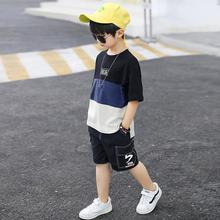 Short-sleeved suit _ kids boy summer dress stitching