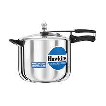 Hawkins Stainless Steel Pressure Cooker (Works On Gas And Induction)- 10 L