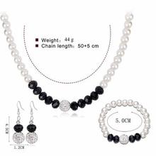 Simulated Pearl Jewelry Sets Party Pearl Earrings Necklace