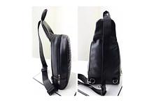 Men's Pu Leather Braided Style Messenger Casual Shoulder Travel Bag