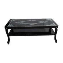 Black Glass Tea Table